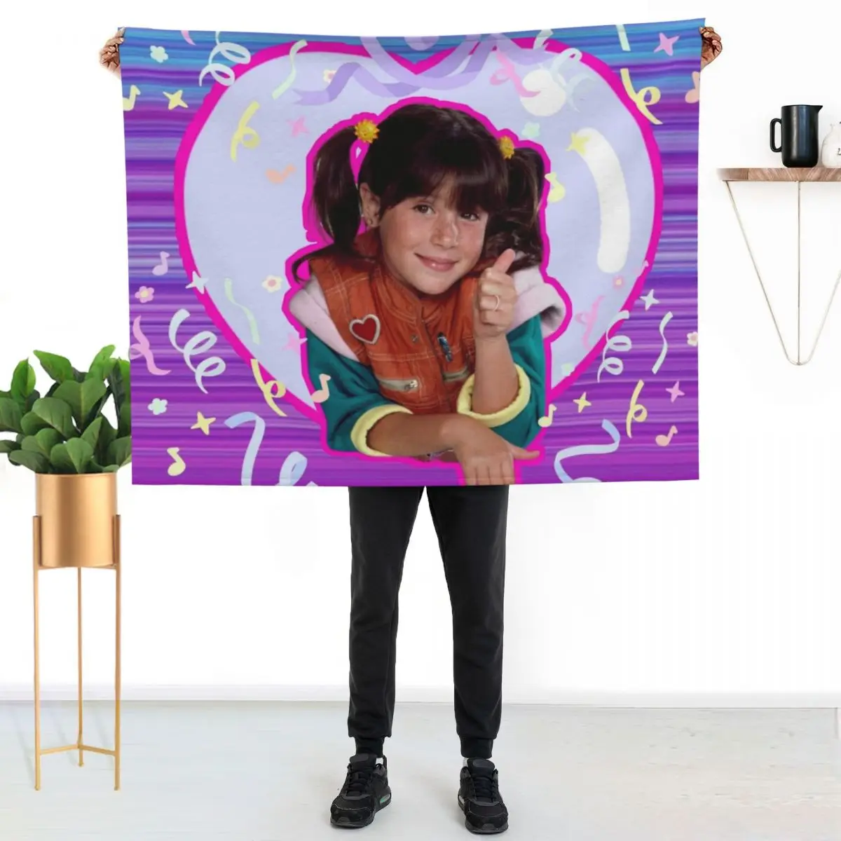 80s aesthetic punky Brewster confetti Throw Blanket Durable Warm Blanket for Daily Home Use