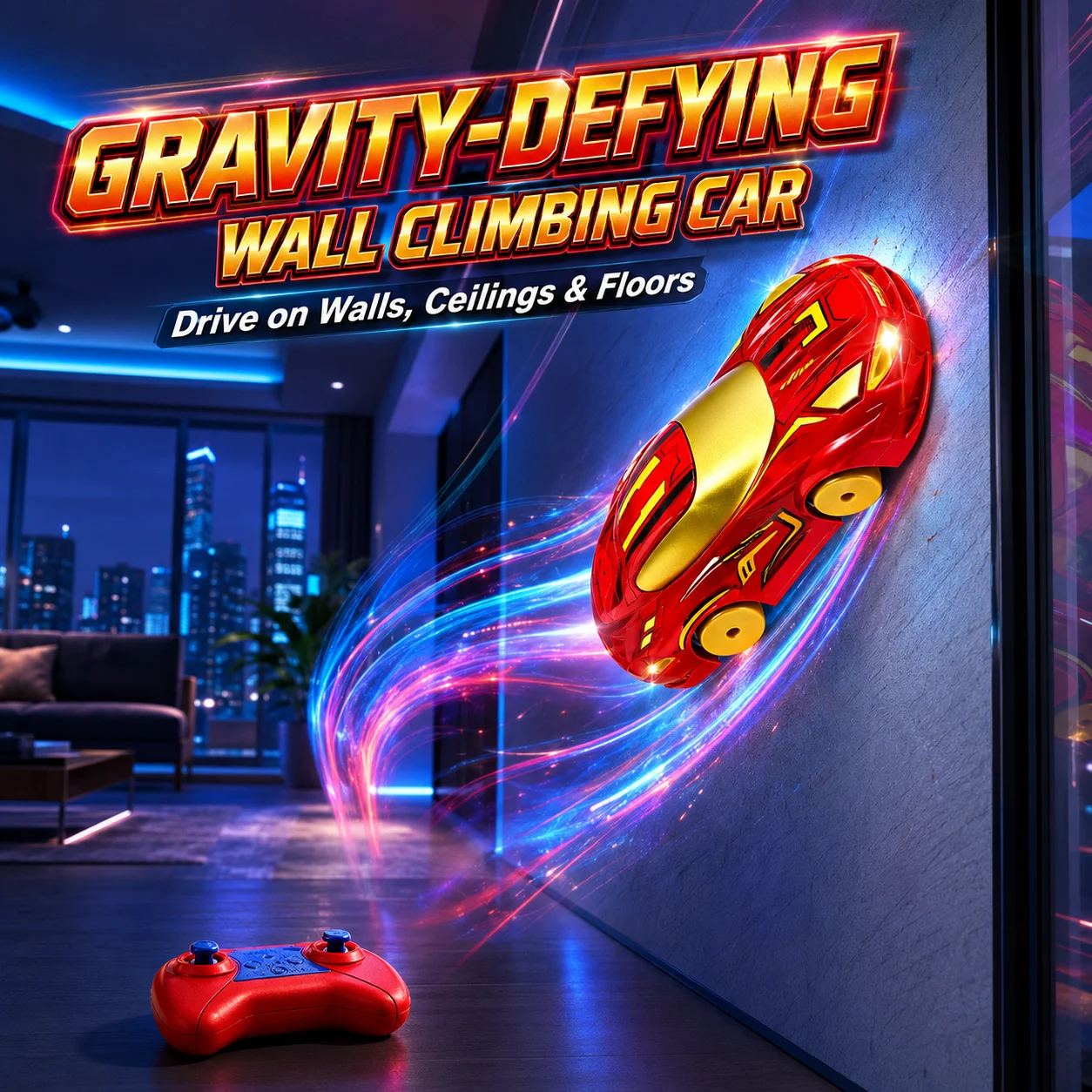 RC Car Remote Control Stunt Car Wall Climbing Gravity Racer Dual Mode 360 Degree Rotation LED Lights USB Rechargeable Toy Kids