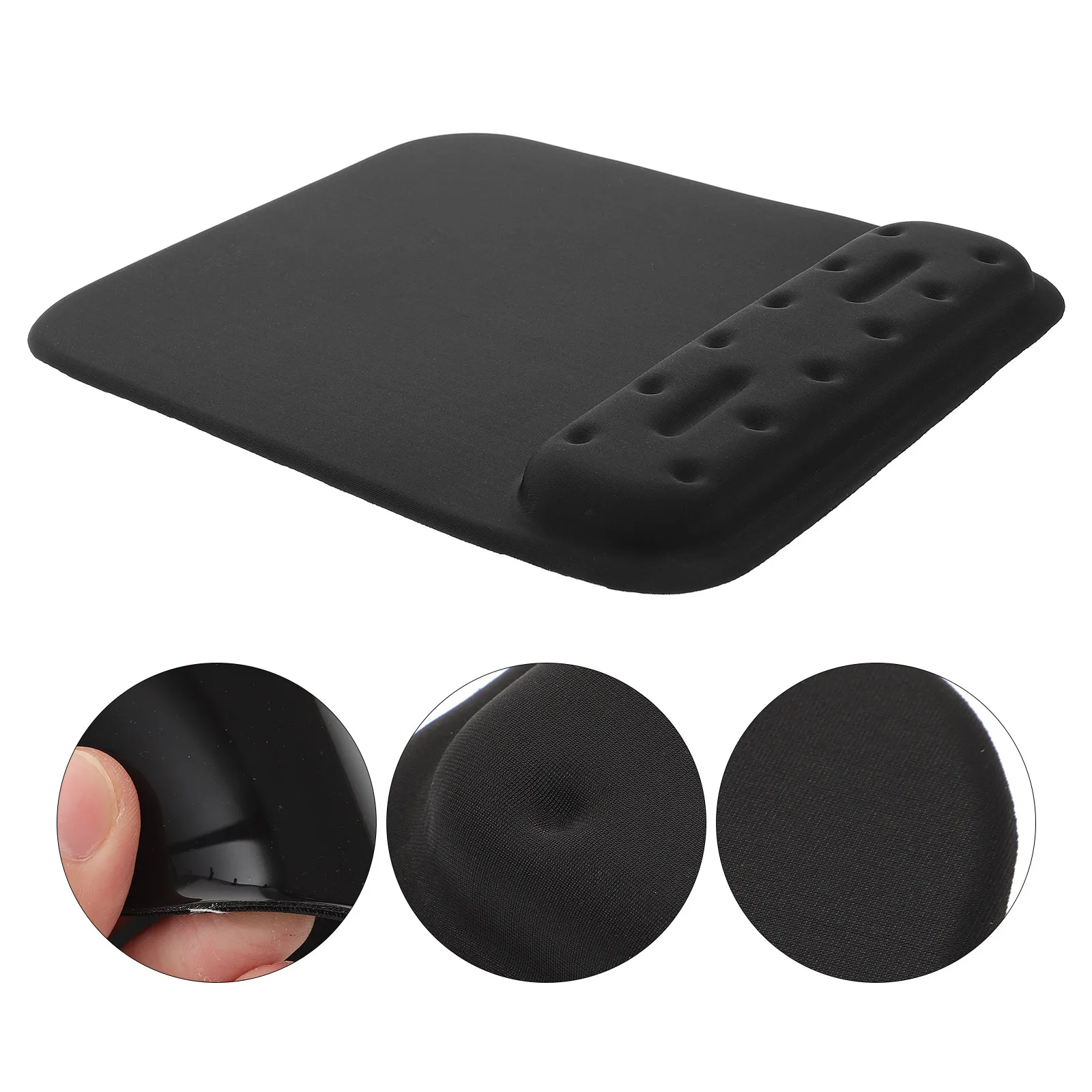 

Large Memory Foam Wrist Rest Mouse Pad Ergonomic Wave Design Non-Slip Rubber Base Smooth Surface for Typing Gaming Office