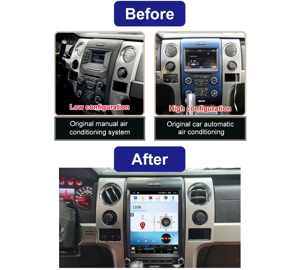 12.1 Inch  Style Android Car Radio for  Raptor F150 2008-2014 Car Navigation GPS Stereo Wireless CarPlay 4G WIFI