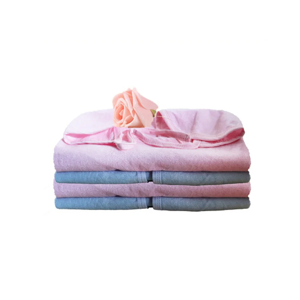 ألياف الخيزران مقاوم للماء مريلة الكبار 50x90 سنتيمتر L Skyblue لينة قابلة لإعادة الاستخدام خالية من البقع للمرضى المسنين وجبة حامي