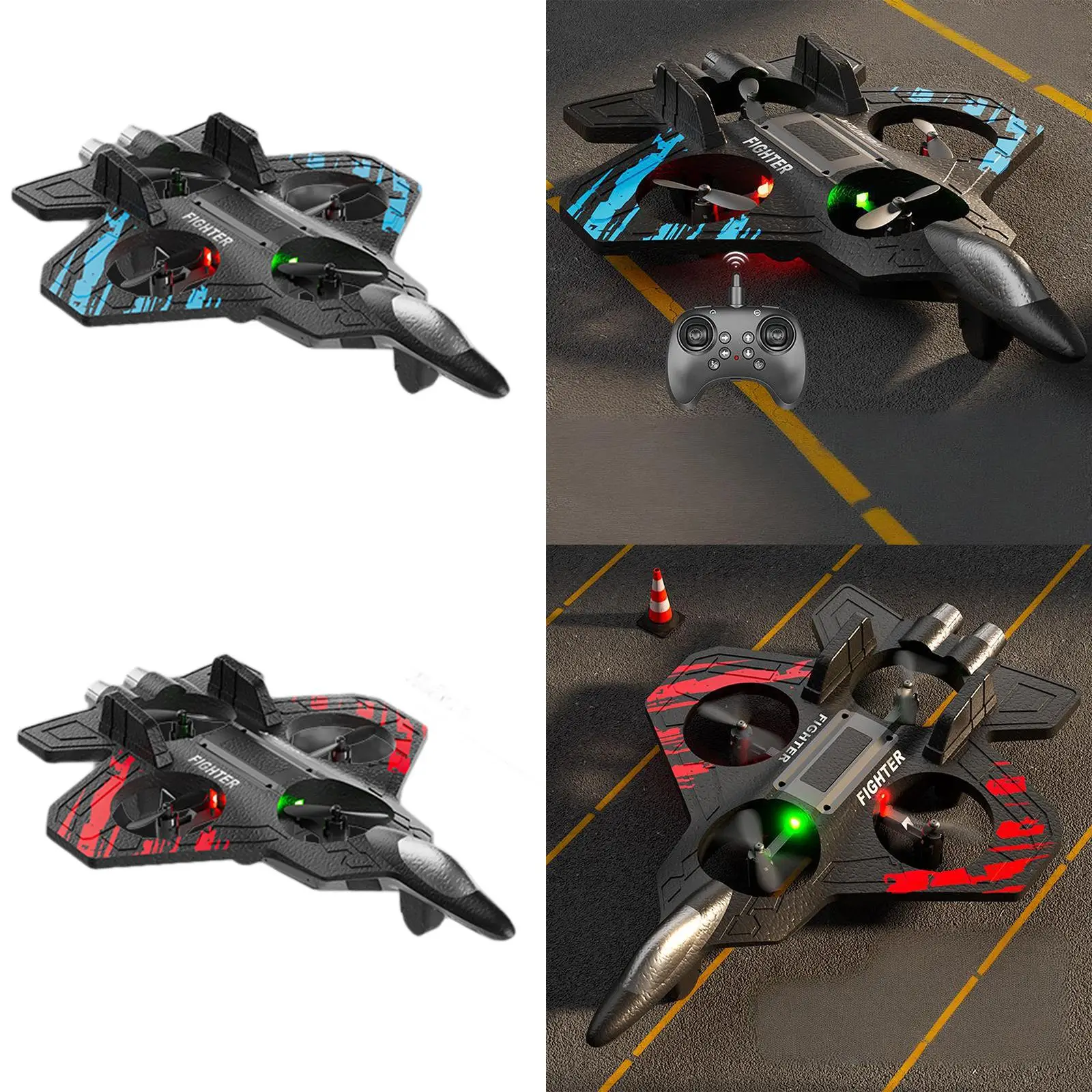フォーム製リモコン飛行機デコレーションライト付きクラフトポータブルスタントロールキッズRC飛行機、公園、子供の日、裏庭、自宅、誕生日に