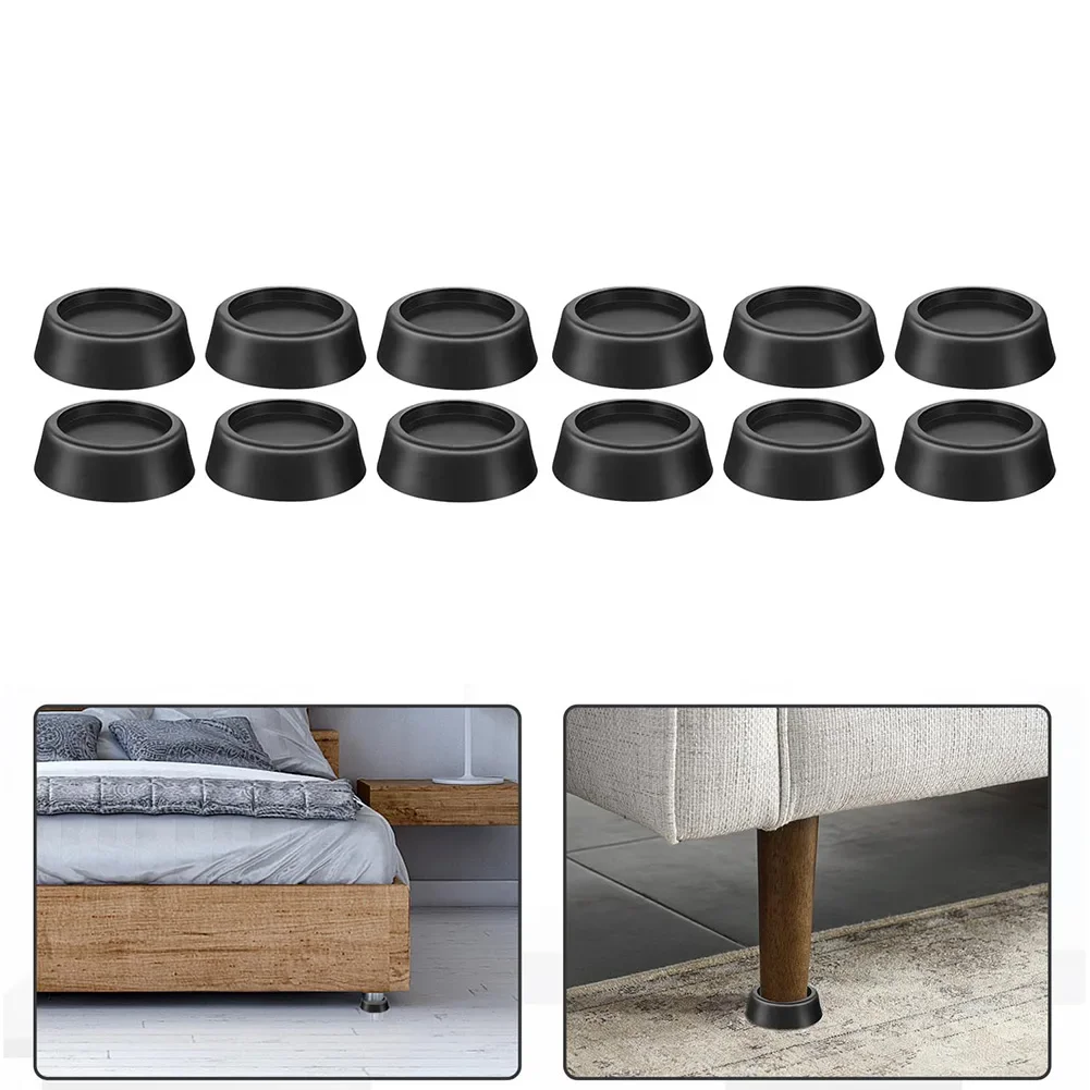 12pcs Non-Slip Feet For Furniture Table Leg Extension Table Raiser Floor Protector Anti-Scratch Rubber Table Toe Tips Feet Pads
