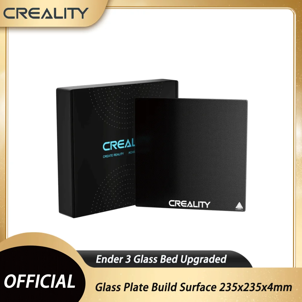 

Creality Ender 3 Glass Bed Upgraded 3D Printer Tempered Glass Plate Build Surface 235x235x4mm for Ender 3/Ender 3 Pro/Ender 3 V2