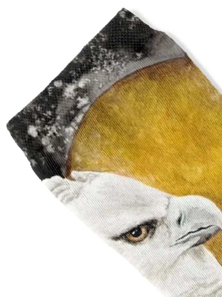 Harpy eagle Watercolor at night sky Socks ankle tennis custom hiking Luxury Woman Socks Men's