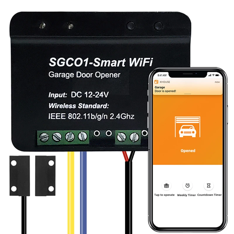 Imagem -02 - Tx-abridor de Porta de Garagem com Controle Remoto Receptor Wi-fi Controlador do Telefone Inteligente Xhouse Tuya App