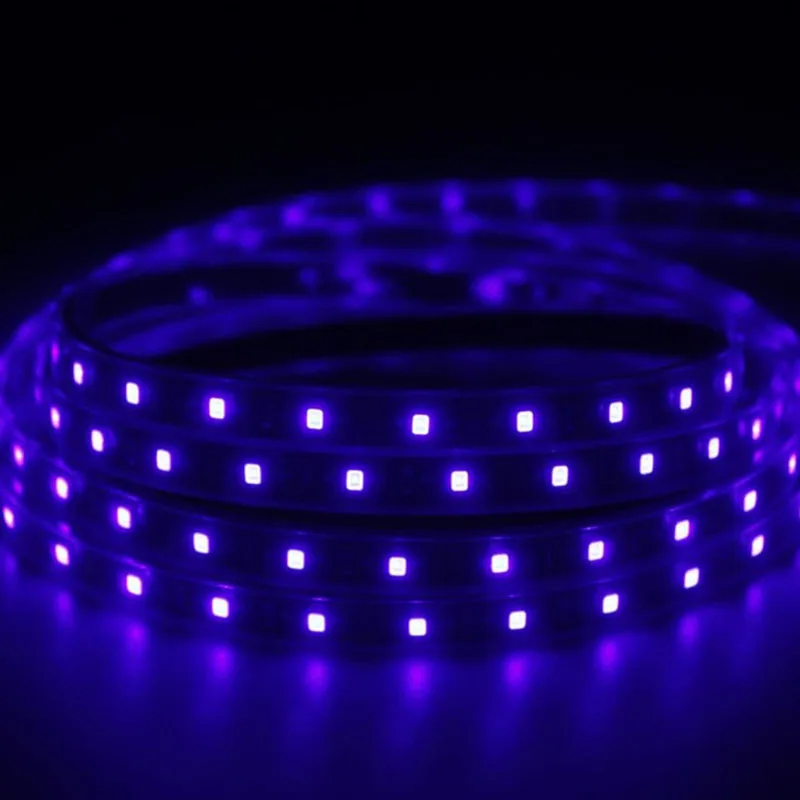 Hot Sales 2835 SMD 395-400nm UV Ultraviolet Flexible LED Strip Light Tape Lamp 60leds/m Non-Waterproof 300 Units3528 LEDs Strip