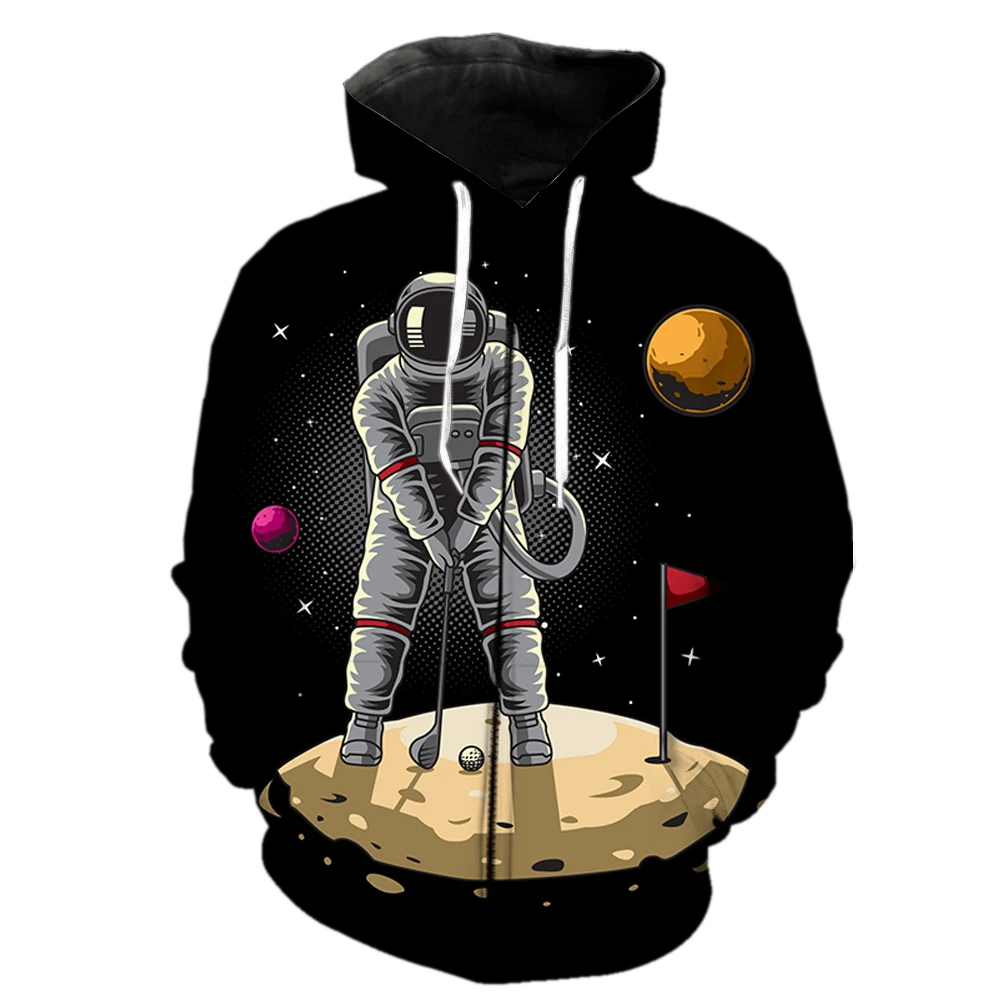 

Cartoon Astronaut Men's Zipper Hoodie Unisex 3D Printed 2022 Hot Sale Spring Cool Harajuku Long Sleeve With Hood Jackets Tops