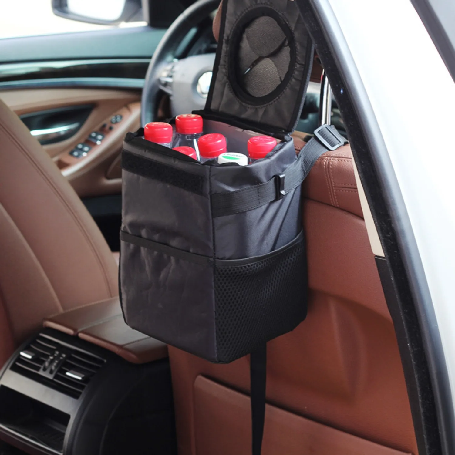 

Car Car Waterproof Folding Trash Can, Fruit Leather Box, Car Creative Seat Back Storage Box