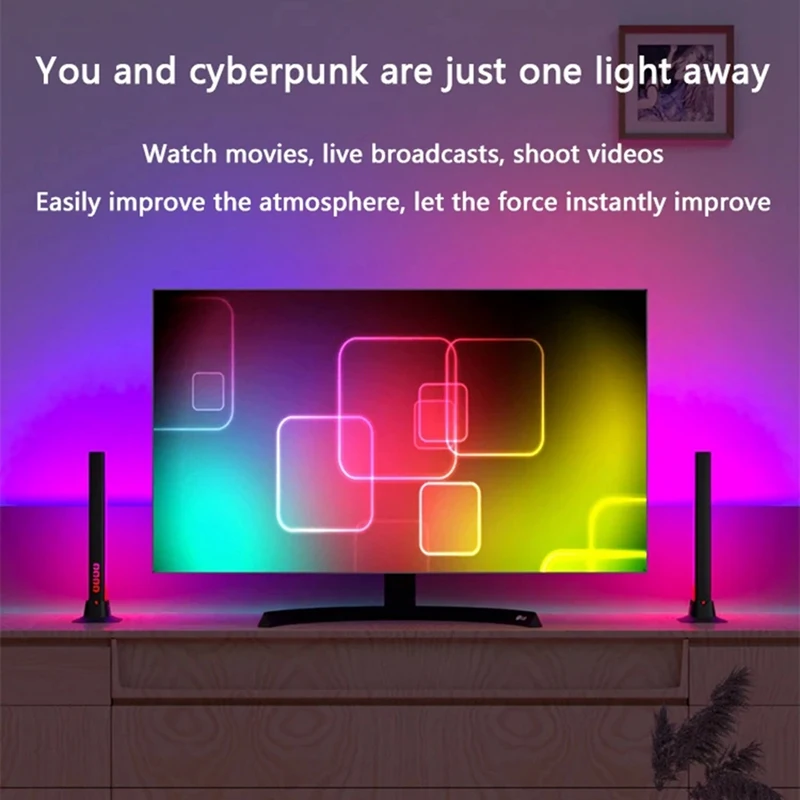 Ambience LED RGB Light Voice Atmosphere Light Set TV Wall Computer Game Pickup Lamp Gaming Game Smart Light Kit