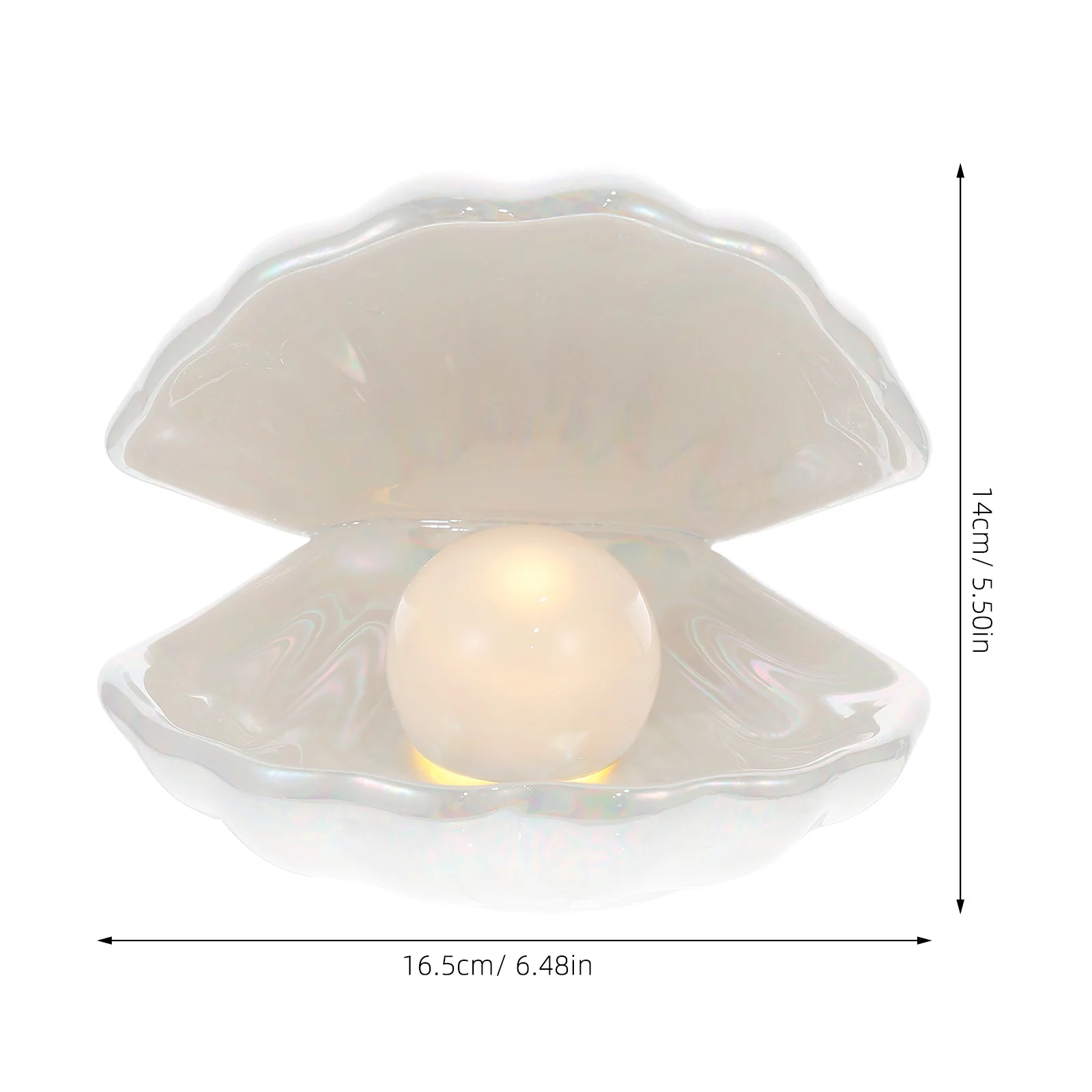 Lampka nocna Shell, biała perła, dekoracja ceramiczna, lampka biurkowa/nocna w stylu europejskim, dekoracja pokoju, lampka nocna