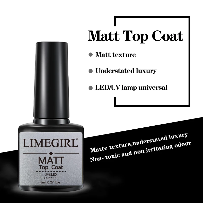 7.5ml Fast Air Dry Primer Matt Top Gel Base Primer Top Coat And Base Ccoat Soak Off Gel Nail Polish For Nail Art Design