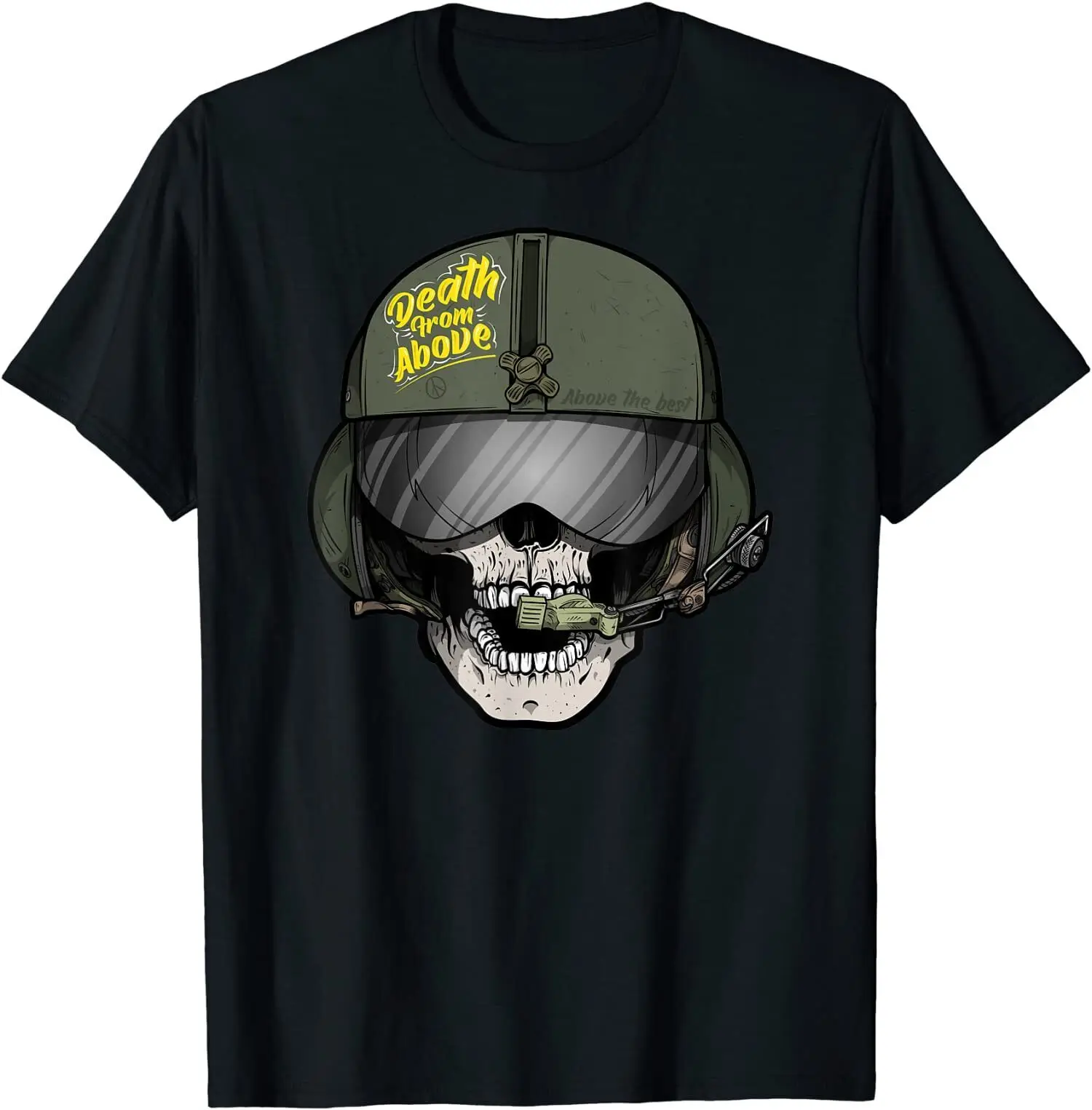 

NEW LIMITED Helicopter Pilot US Aviation Skull Great Gift Idea Tee T-Shirt S-3XL