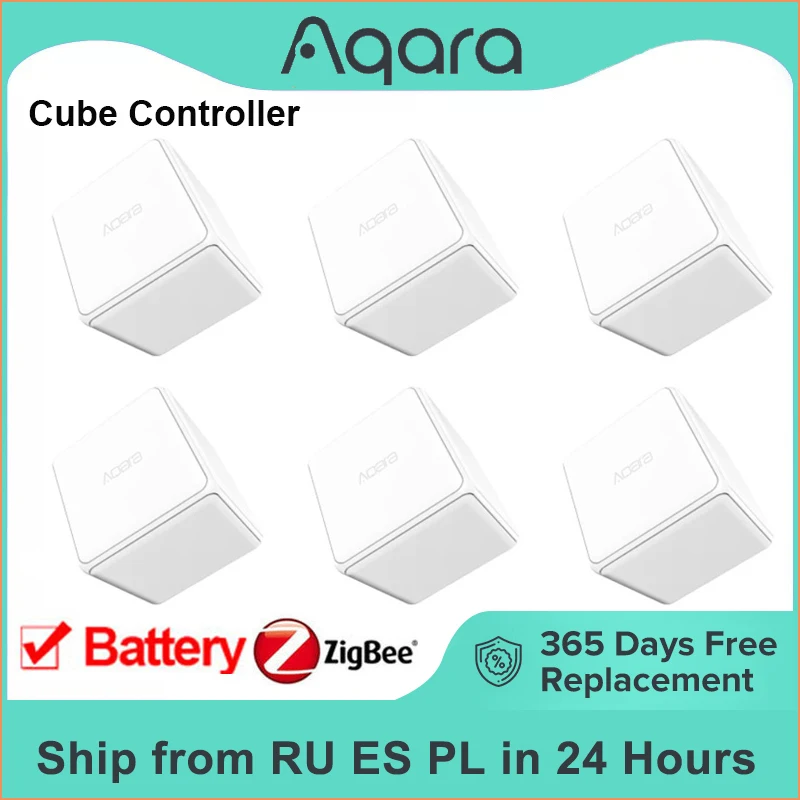 Aqara Magic Cube Smart Home Controller ZigBee Version 6 Actions Control For Smart Home Device Work With Xiaomi Mijia Mijia App