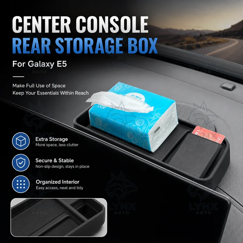For Galaxy E5 Center Console Screen Rear Storage Box Dashboard Car Storage Car Accessories Special Modification Parts