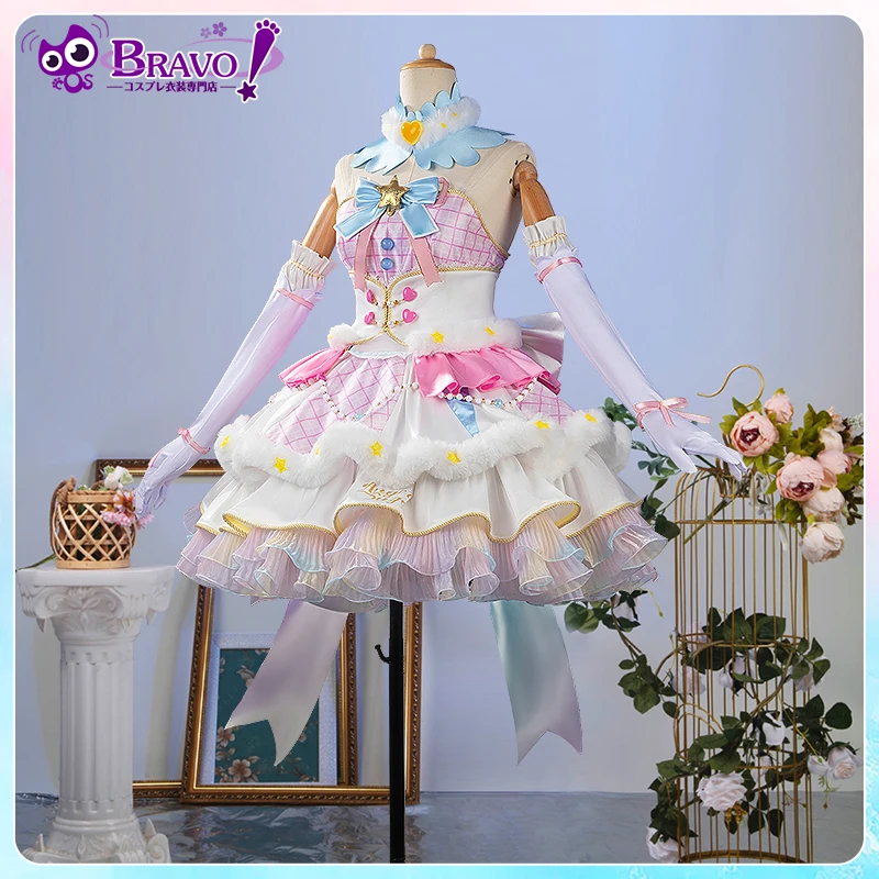 Aikatsu Stars! Ichigo Hoshimiya Cosplay Costume Dress Angely Sugar Cosbravo Custom Made