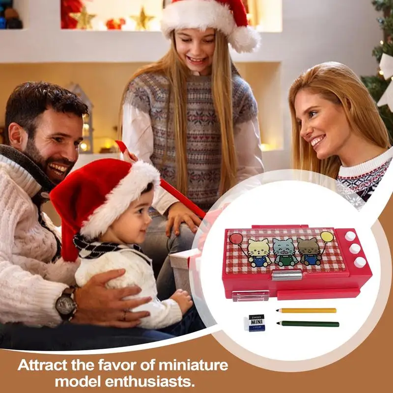 Accessori per la casa delle bambole in miniatura Simulazione Casa delle bambole Scatola per matite Modelli da collezione Decorazioni per la tavola Fai finta di giocare con il giocattolo per le ragazze dei ragazzi