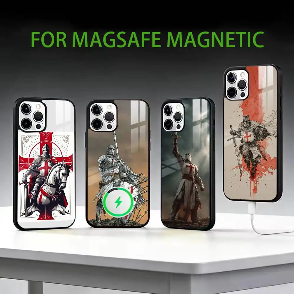 

Crusaders T-Templar K-Knight Phone Case For iPhone17,16,15,14,13,12,11 Plus,Pro Max Magnetic For Magsafe Wireless Charging