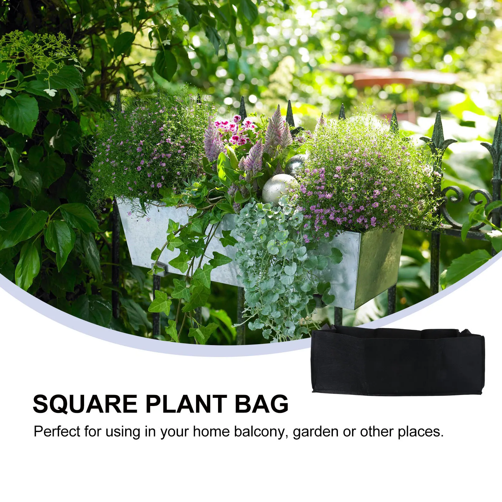 

2pcs Square Grow Bags 5 Gallon Fabric Planters For Vegetables Flowers Lightweight Reusable Garden Bed Bags Tomato Potato