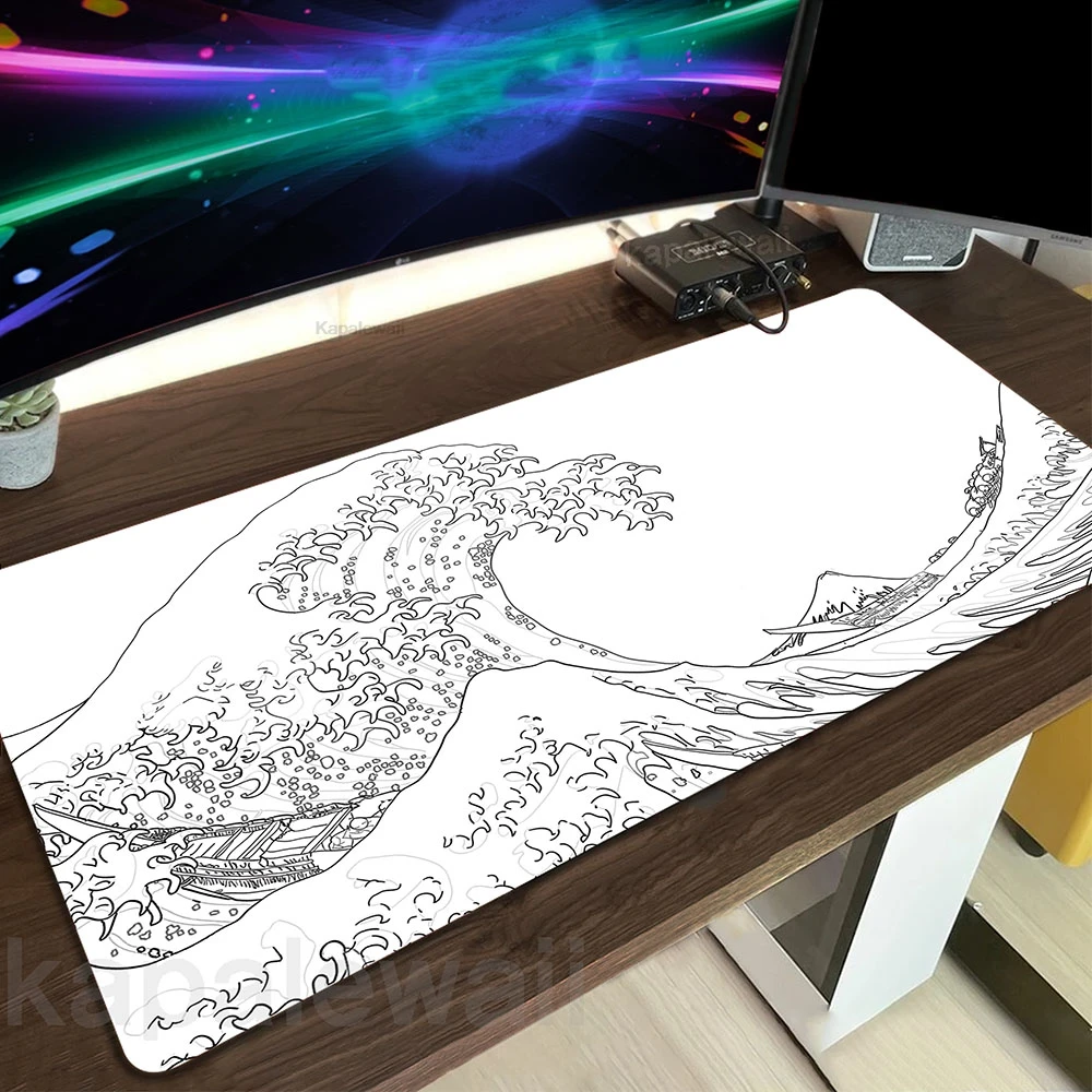 

Japanese Style Great Wave Off Mouse Pad Grande Mousepad Game Mouse Mat Mausepad Desk Mat Gaming Pc Accessories Keyboard Pads