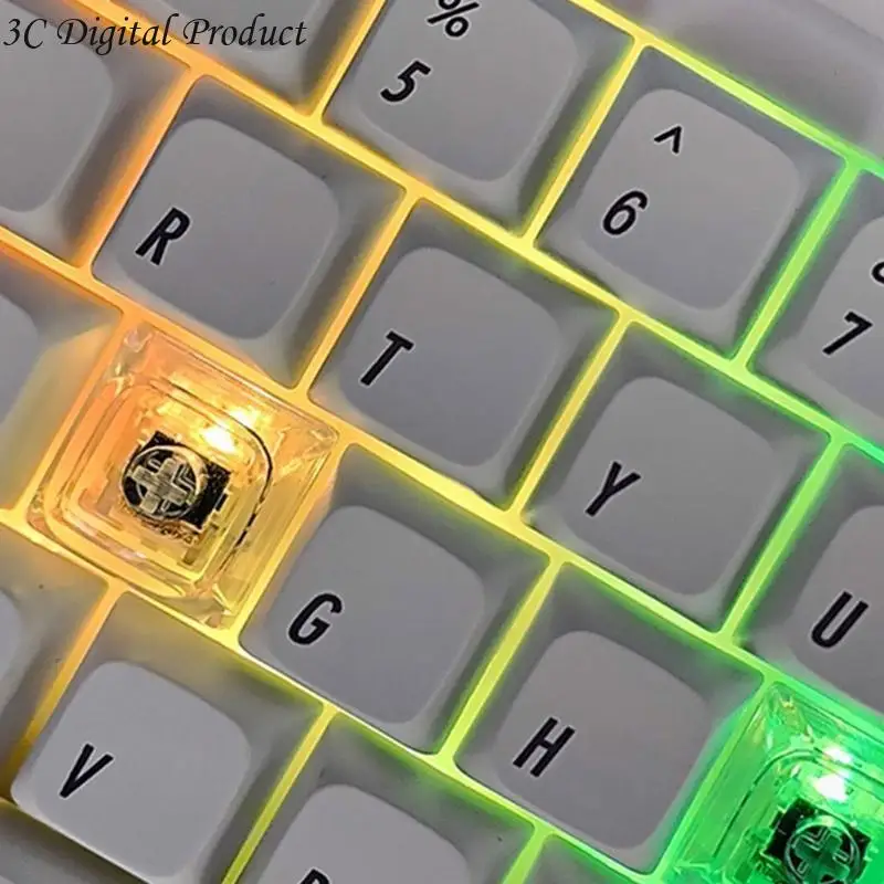 Клюки толщиной 1,5 мм 1,75U Прозрачный клавиш Идеально подходит для механической клавиатуры DIY Q84A