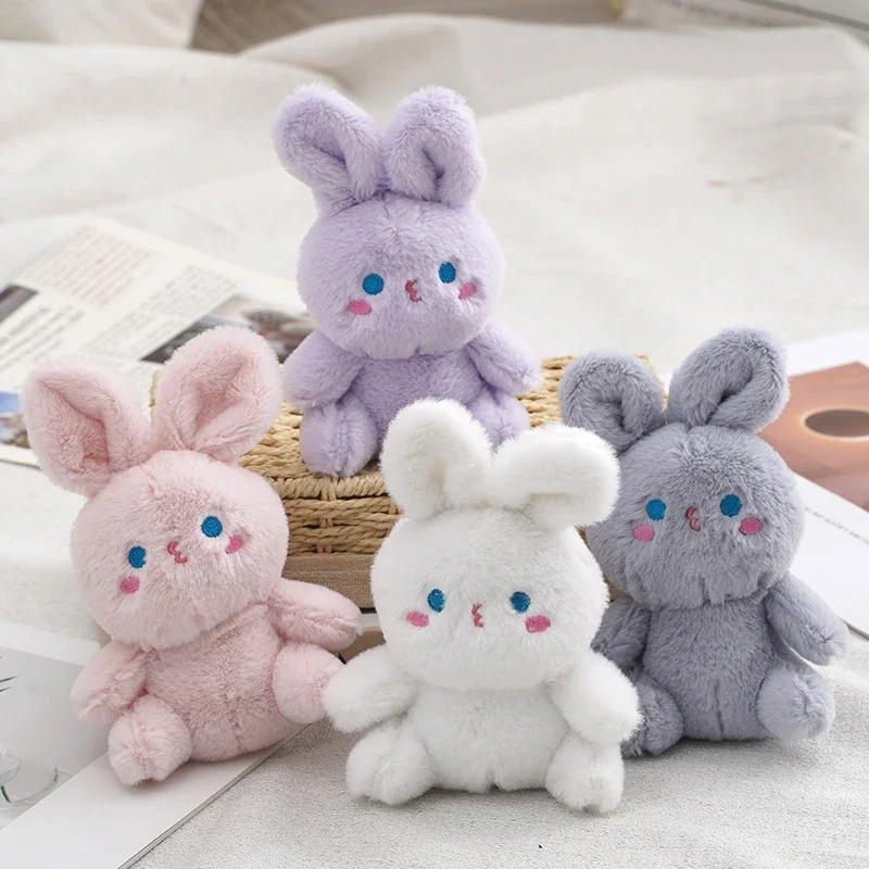 2023 Hot Cute Cartoon Super Soft Rabbit Kawaii Bunny  Keychain Pendant Sweet Fashione Soft Birthday Christmase Couple Gift