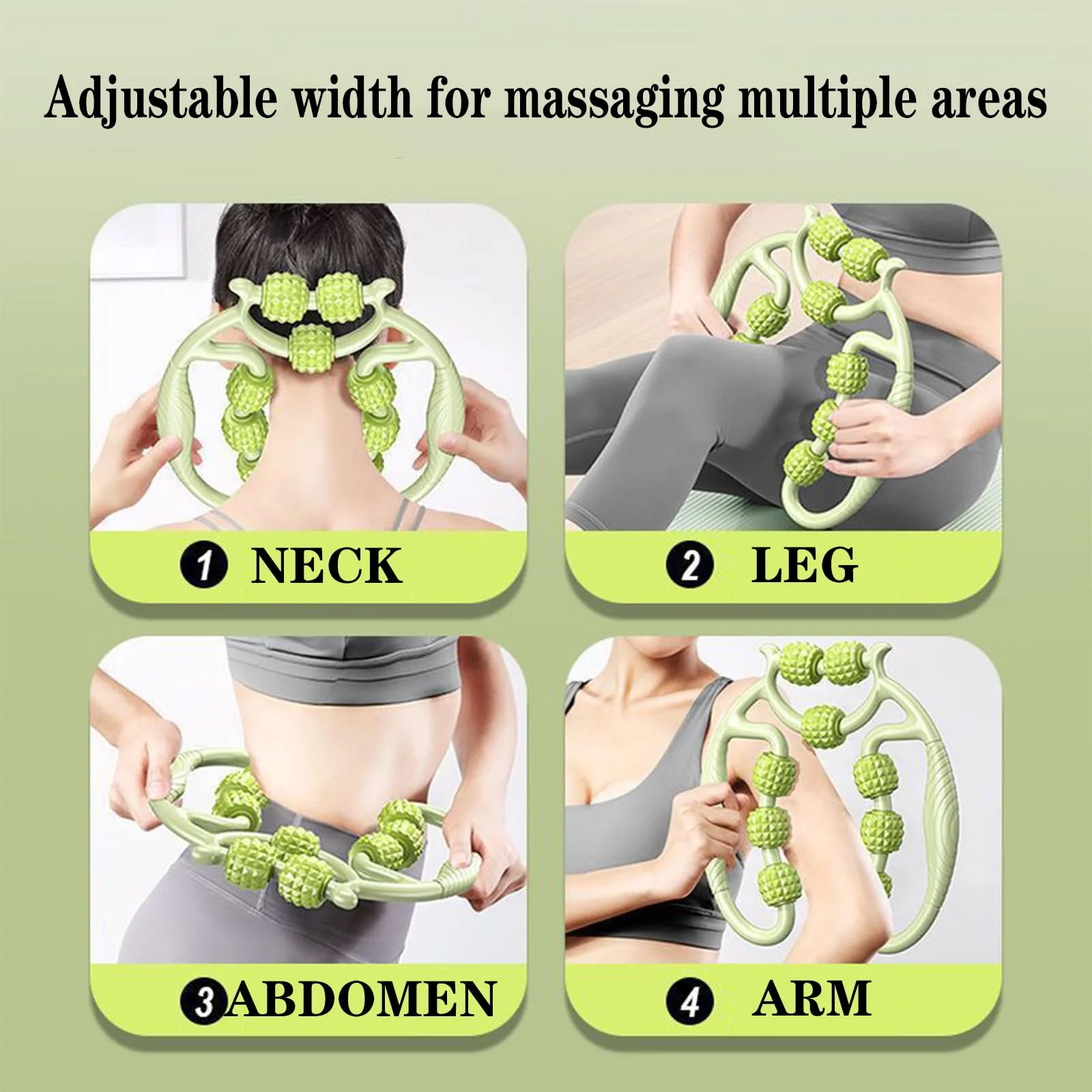 One with 9-compartment rollers for multiple areas of the body