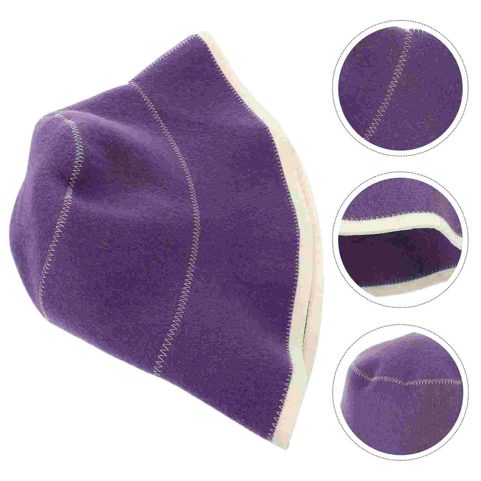 

Fisherman Sauna Hat Bathroom Supplies for Men Hats Luxury Shower Women Wool Reusable Woman