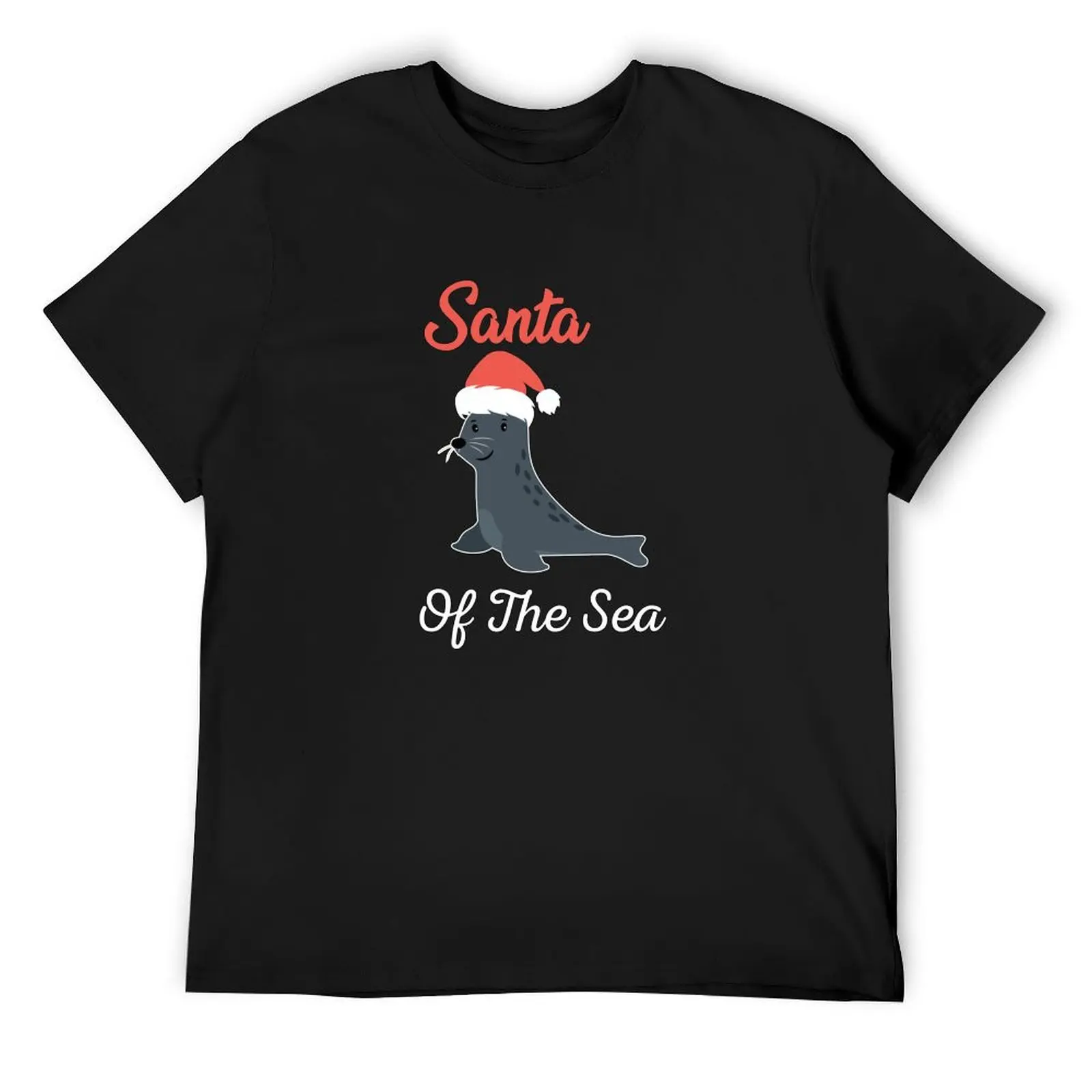 Santa of The Sea Funny Christmas Seal Animal T-Shirt anime t shirts cheap stuff shirts graphic mens t shirts pack