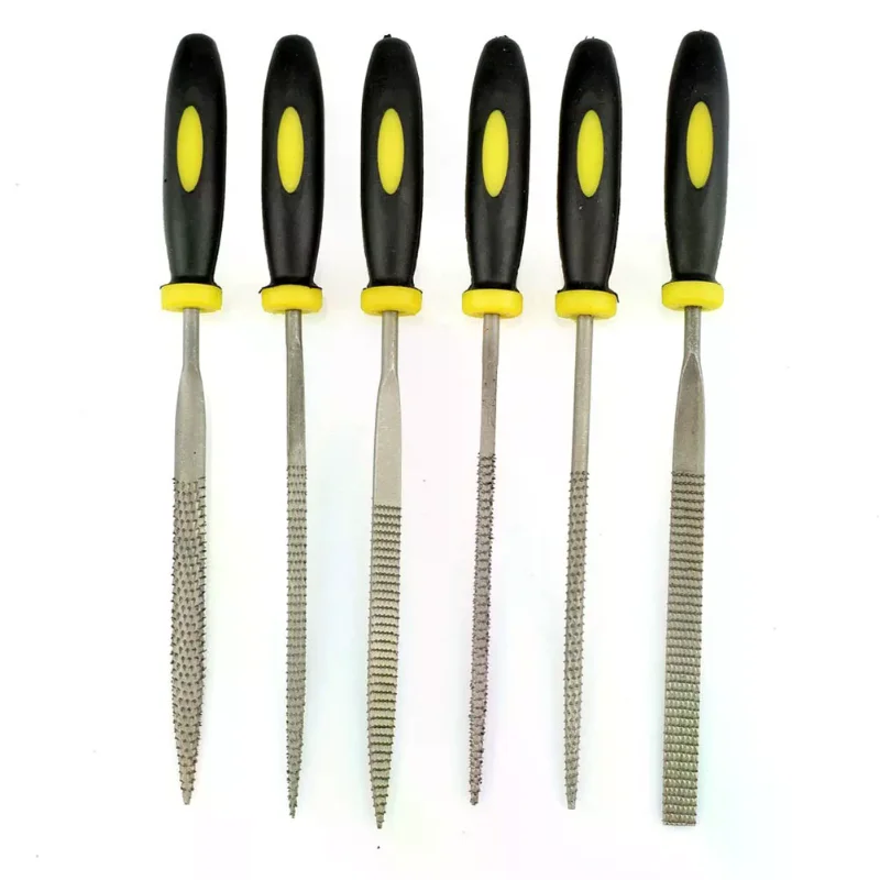 Wood Rasp Set 6pcs Carpenter 5x140mm File Carving Tools Double Riffler Tool