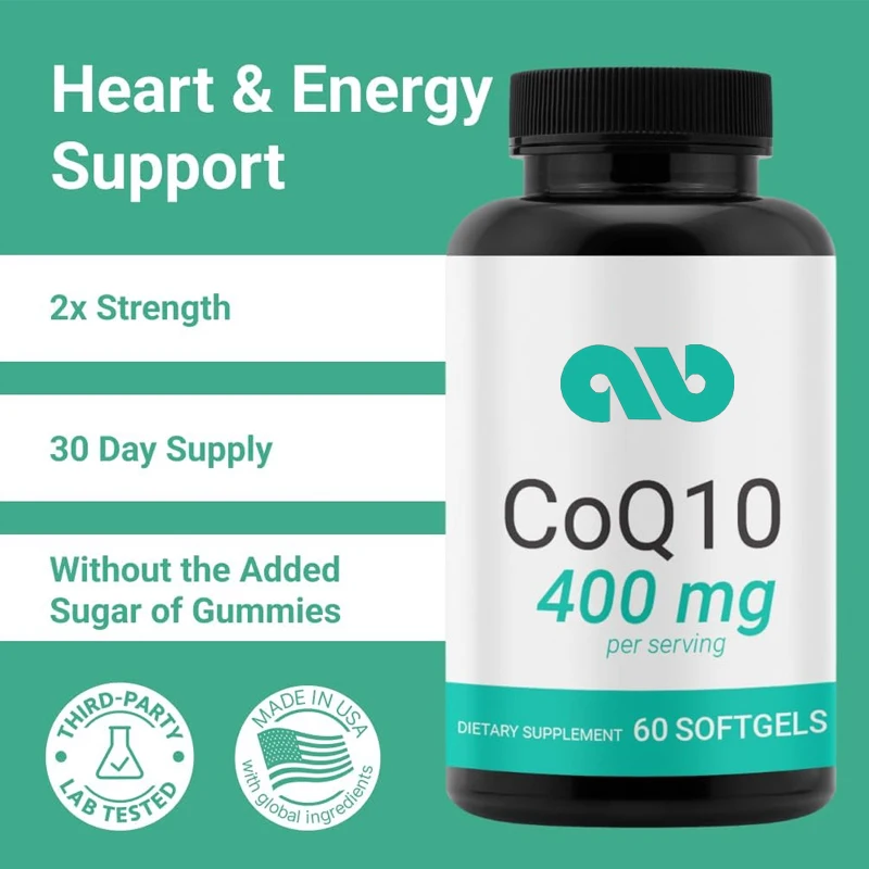 CoQ10 400mg Capsules - High Quality Coenzyme Q10- Co Q-10 200mg Capsules/400mg -60 capsules per serving