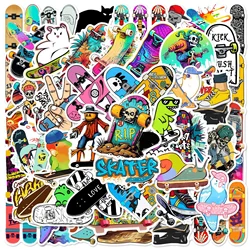 10/50PCS Funny Skateboard Sports Cartoon Personality Creative Stickers Vinyl DIY Luggage Waterproof Cool Decoration Sticker Toy