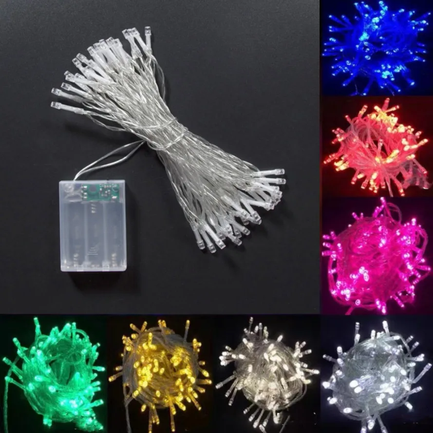 5/10M Garland Christmas Tree Fairy Light Battery box String lamp Chain Waterproof Home wedding Party Outdoor Holiday Decor