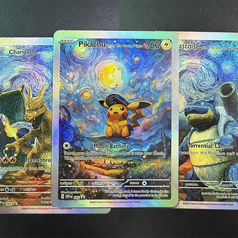 جديد البوكيمون أنيمي بطاقة مخزن النسخة اليابانية النفط اللوحة نمط الحرفية بطاقة Charizard بيكاتشو Blastoise كارت بوكيمون الإيطالية #1