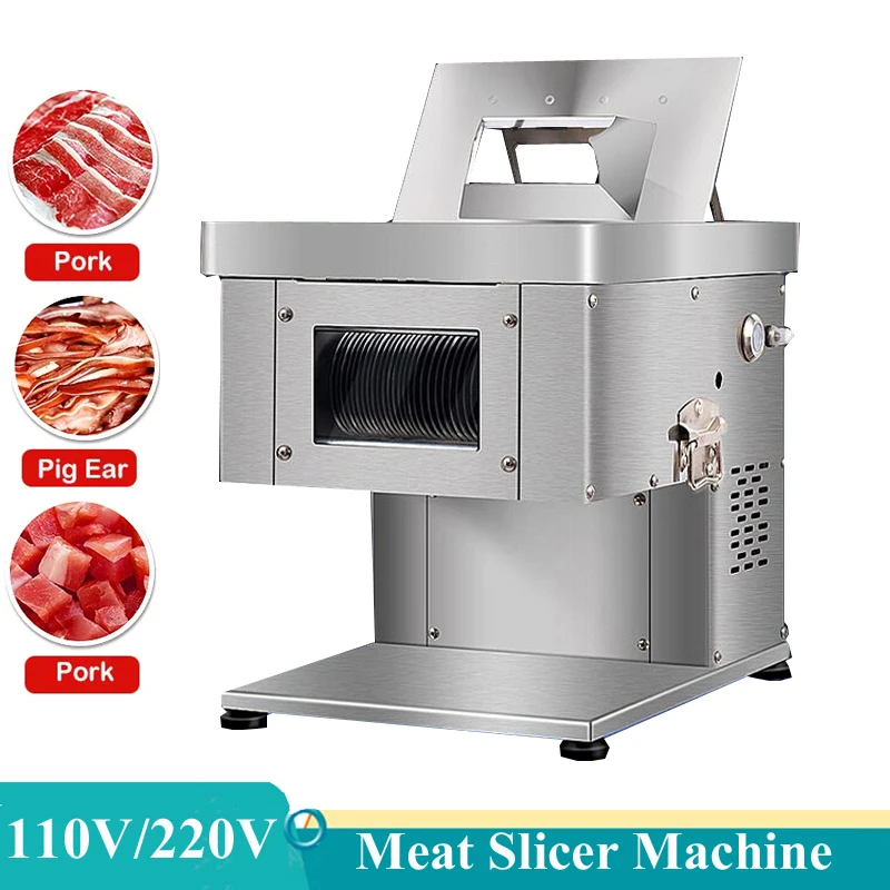 Commercial Meat Slicer Electric Meat Cutter Stainless Steel Vegetable Cutting Machine 220v 110v