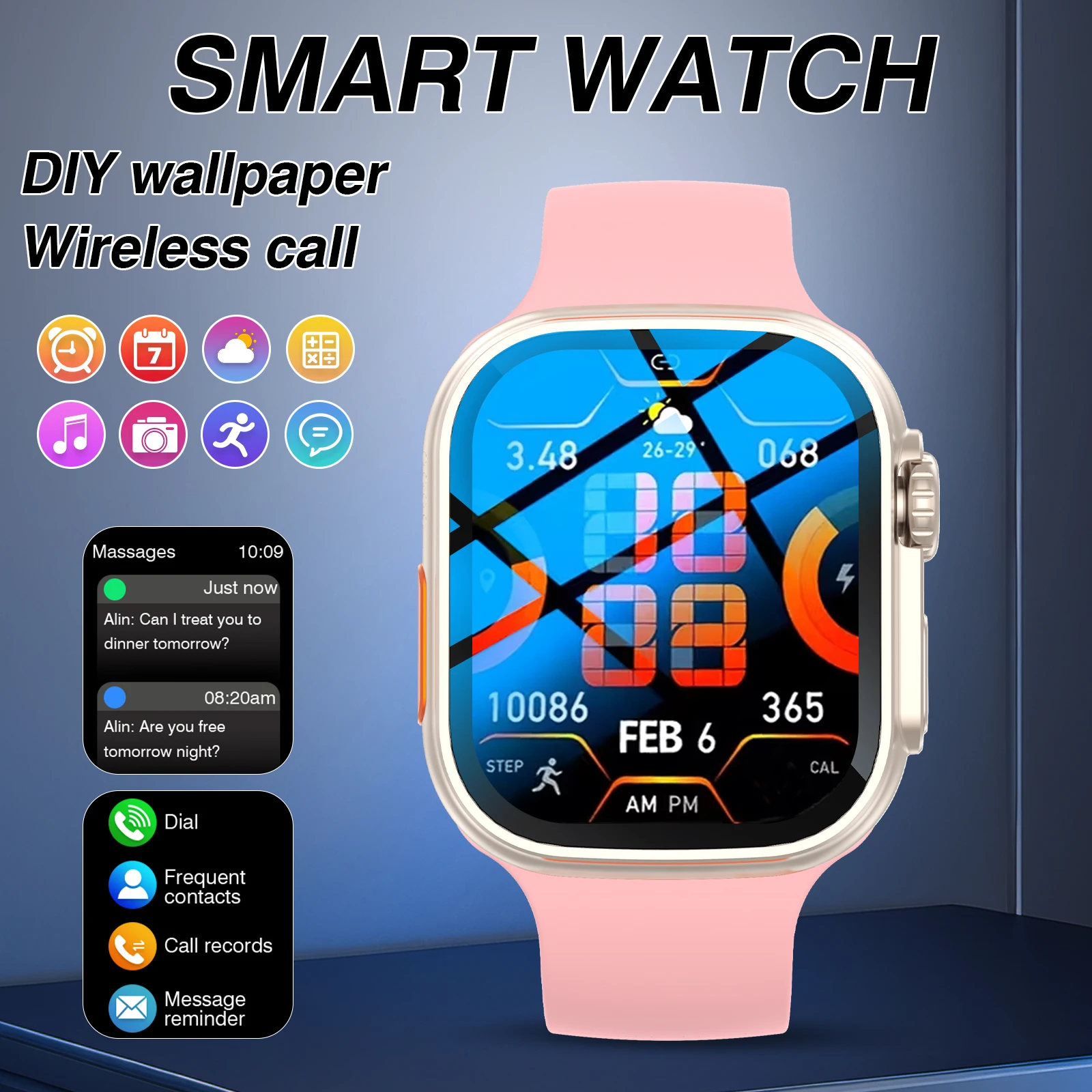 Smartwatch Iphone Watch For Men - 2026년형 새로운 스마트워치, HD 대형 화면,