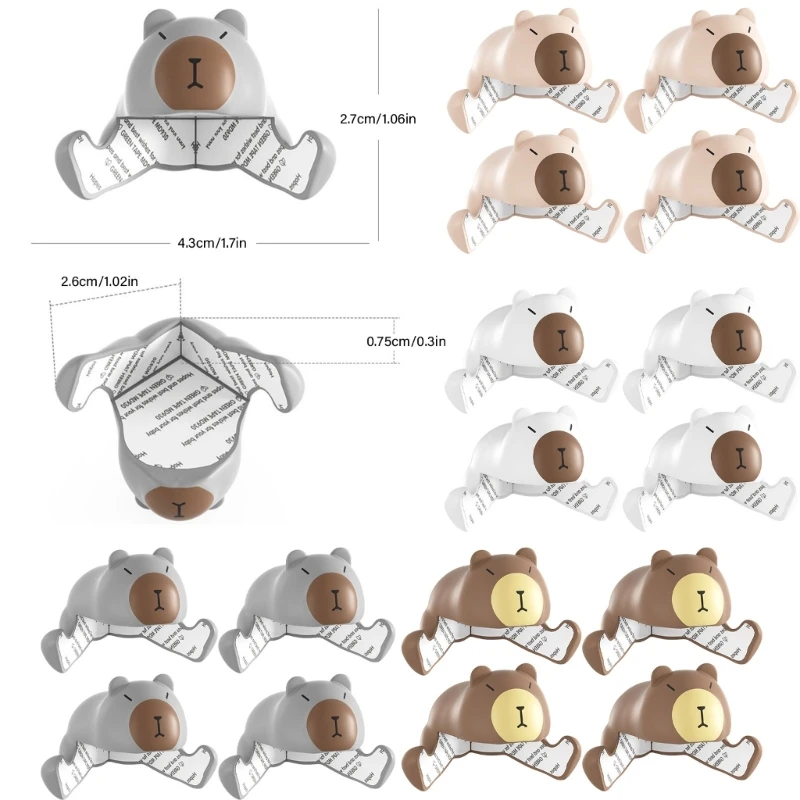 Baby Safe Corner Guards Silicone Edges Protectors for Furniture & Tables Soft Cushions Cover to Shielding sharps Angles K1KC