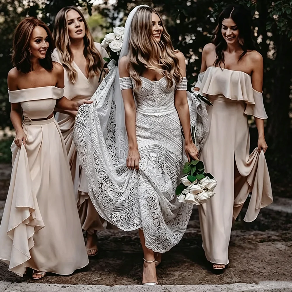 Customized Boho Sweetheart Mermaid Wedding Dress With Detachable Sleeve Sexy Backless Bride Gown Lace Appliques Sweep Train Robe image 2