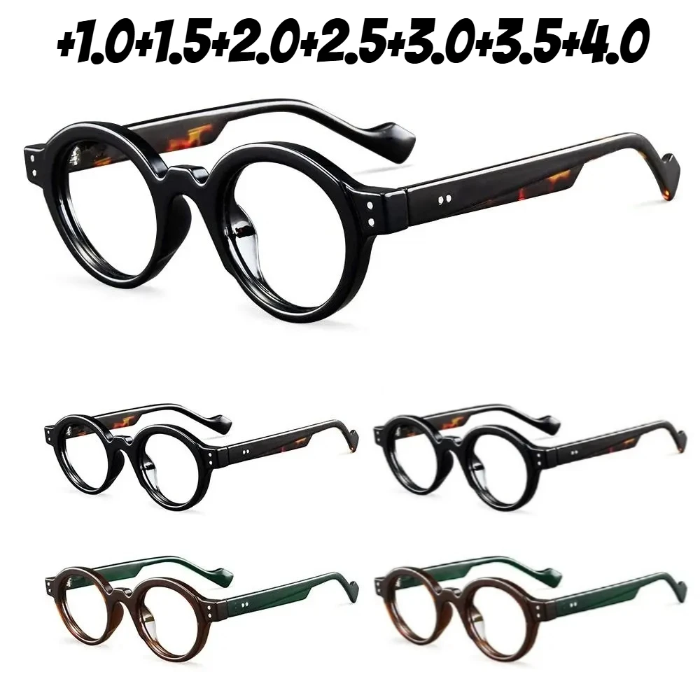 

Neutral Retro Round Small-Frame Reading Glasses Stylish Eye-Protecting High-Definition Hyperopia Glasses Prescription Glasses