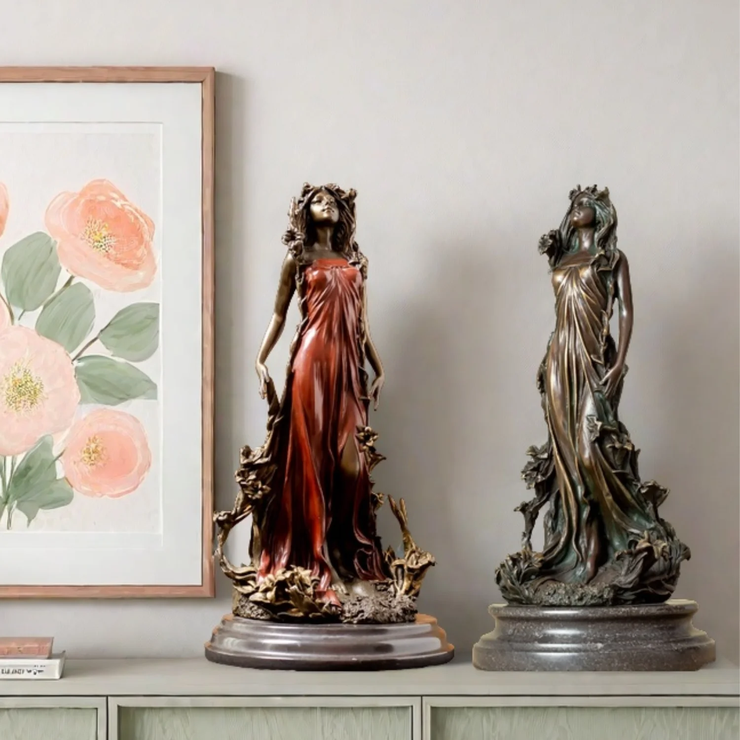 30cm Beautiful Aphrodite Bronze Sculpture Myth Greek Goddess of Love, Beauty Bronze Statue Home Decor Elegant Handcraft Gift