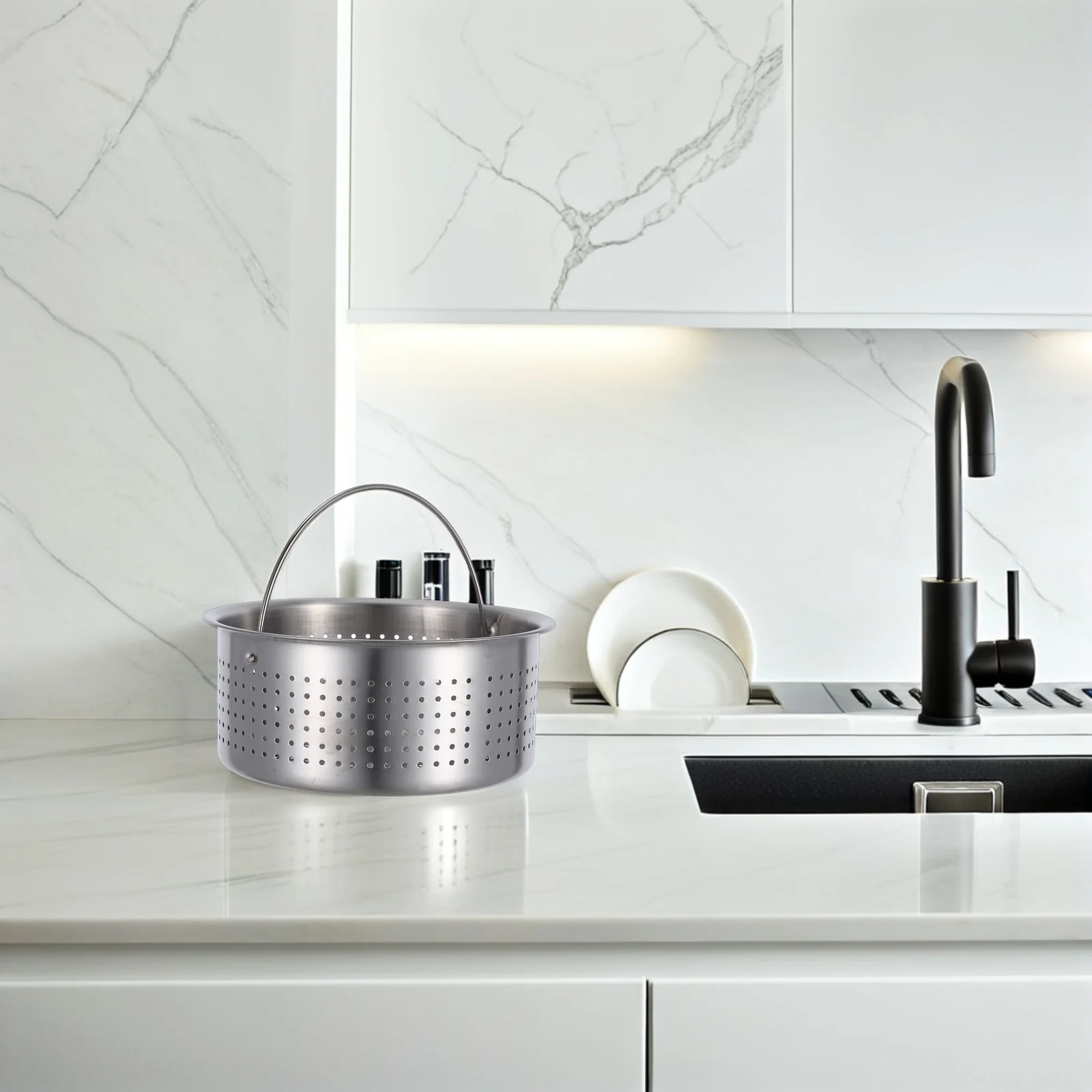 

Stainless Steel Rice Cooker Steamer Basket Handle Multi-Function Food Steamer Insert for Cooking Rice Vegetables Dumplings