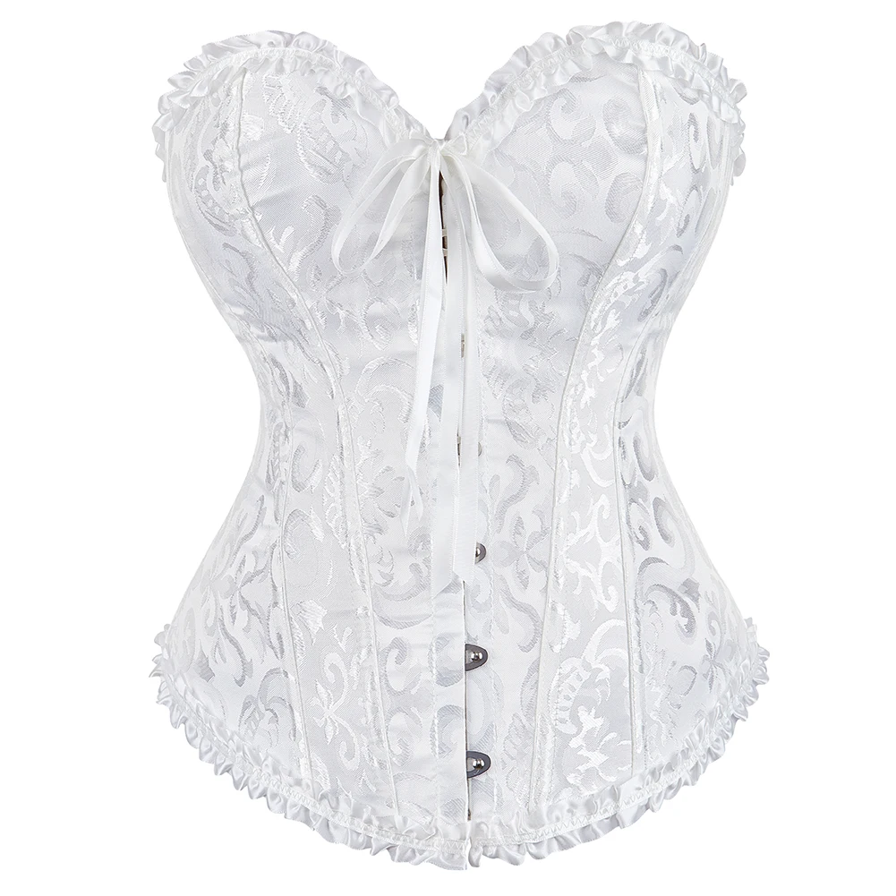 Corsets Bustiers for Women Overbust Corset Top Corselet Brocade Sexy Bridal Victorian Costume Plus Size Corsetto Korsett