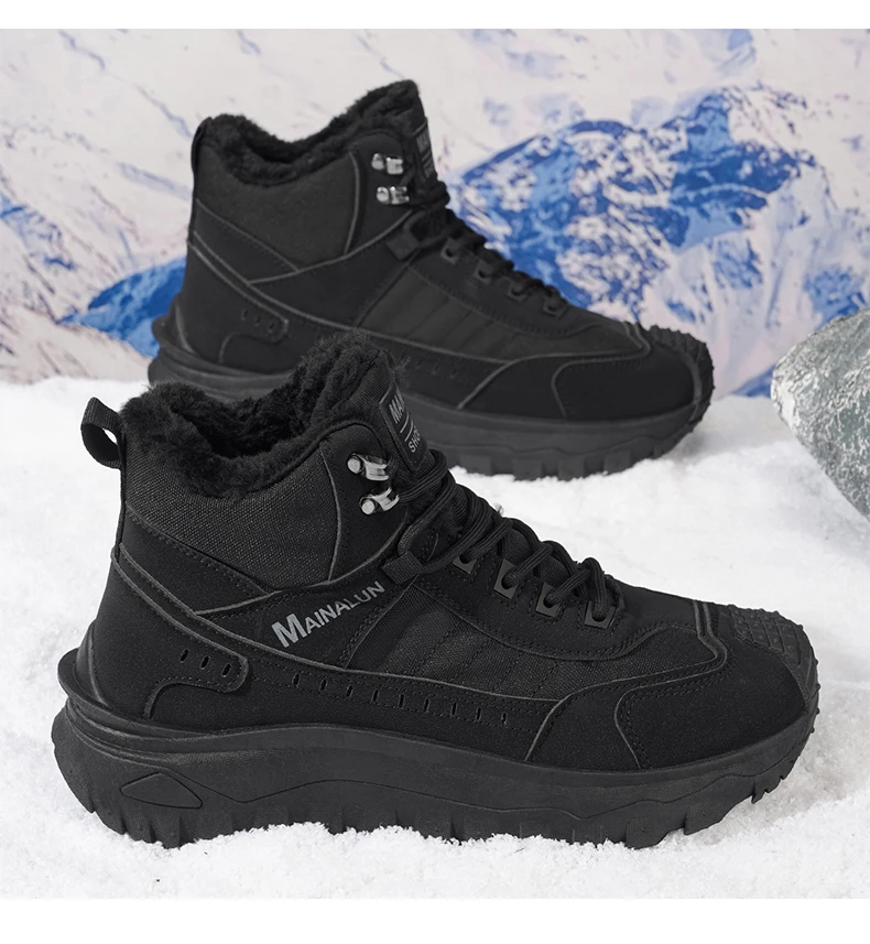 Herren-Outdoor-Schuhe und -Stiefel, Herrenschuhe, geeignet für den Winter, leicht, warm, einfach anzuziehen, mit einem stilvollen Obermaterial. – Detail 20