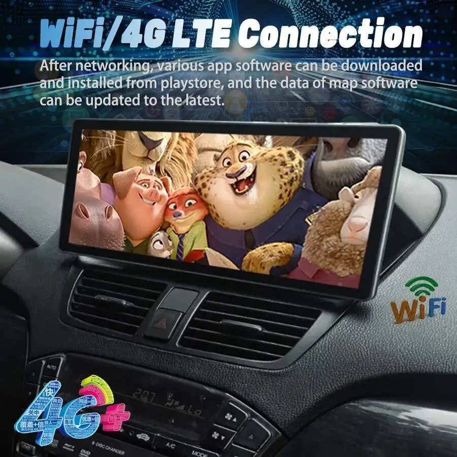 Android15 Stereo GPS Navigation For Honda Acura MDX 2007-2013 Multimedia Video Player 12.3-inch DSP 4G Wifi Carplay Car Radio