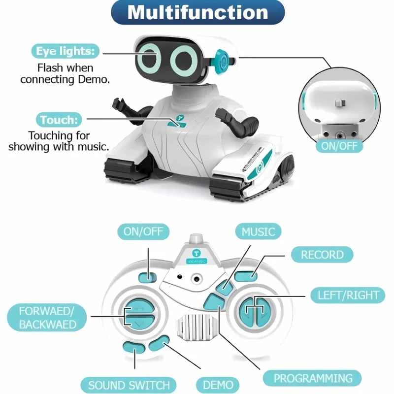 RC робот Электрический умный робот дистанционное управление DIY интерактивная игрушка, которая может петь и танцевать для детей Детские игрушки