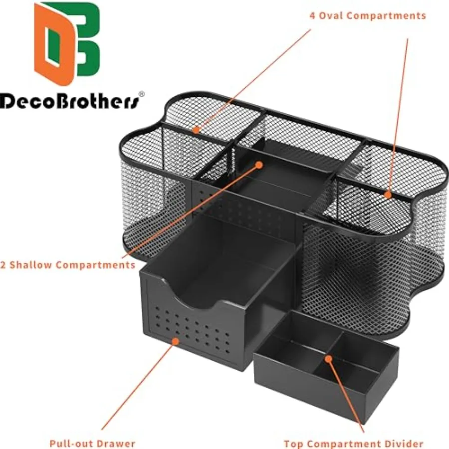 Desk Organizers Pen Holder Office Caddy Storage, Black