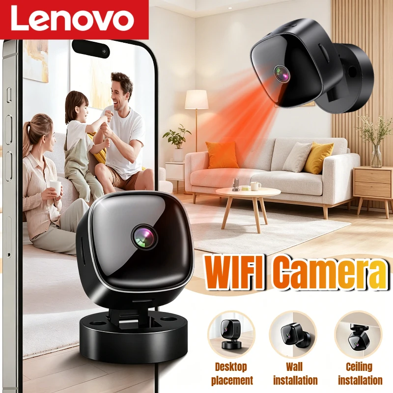 

Lenovo Wifi Camera 6K HD Mini Camera Wireless Security Protection Remote Monitor Camcorders Video Surveillance Home Smart Camera