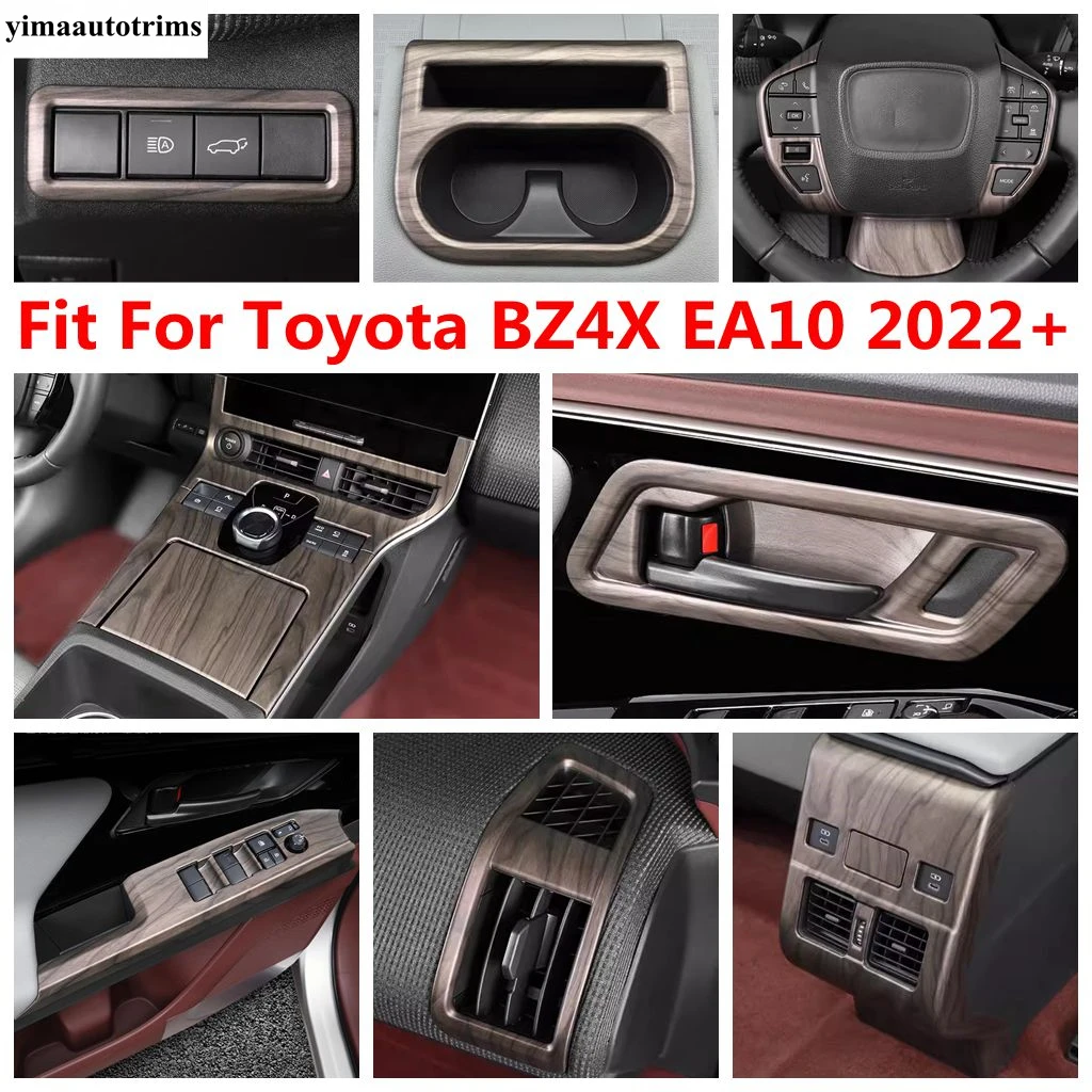 

For Toyota BZ4X EA10 2022 2023 Armrest Window Lift / Gear Shift Water Cup Panel / Rear Air AC Outlet Vent Cover Trim Accessories