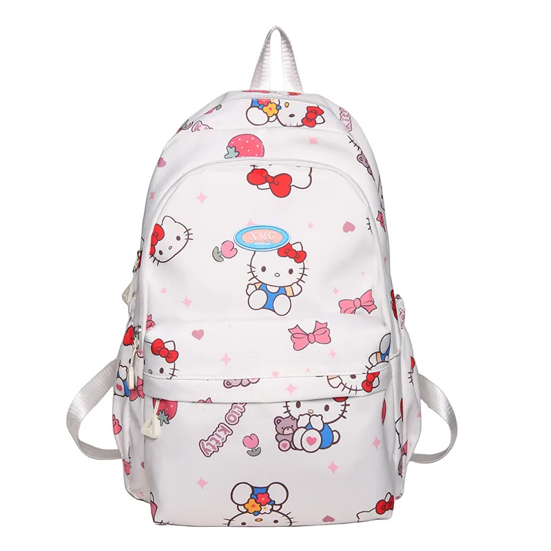 Sanrio Cinnamoroll Hello Kitty My Melody Print Anime Backpack Preppy College School Daypack Travel Commute Knapsack Laptop Bag