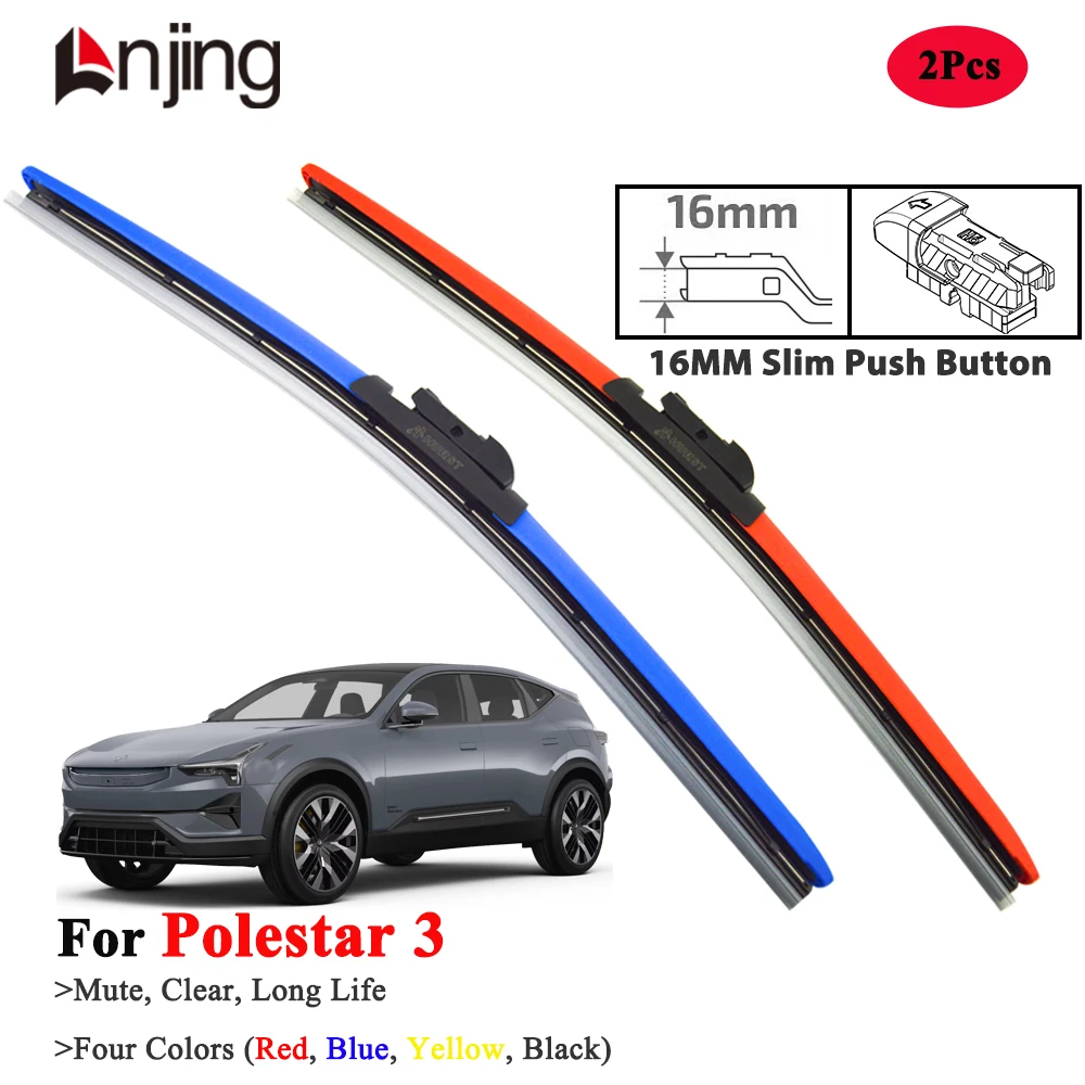 

LNJING Blue Wiper Blades For Volvo Polestar 3 SUV 2023 2024 2025